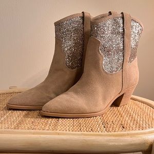 Dolce Vita Glitter Suede Cowboy Boots 👢✨